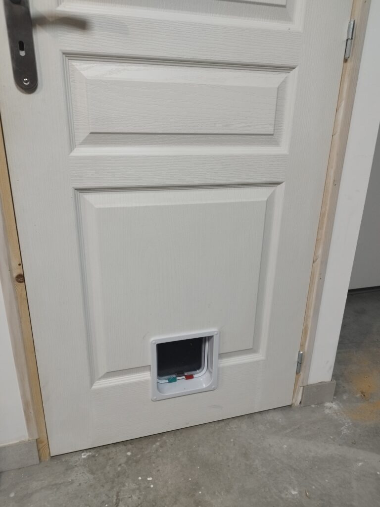 Chatière dans porte à Sillingy
